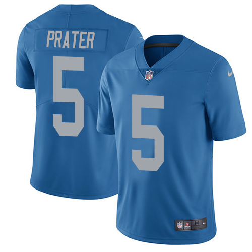 2019 men Detroit Lions #5 Prater blue Nike Vapor Untouchable Limited NFL Jersey->women nfl jersey->Women Jersey